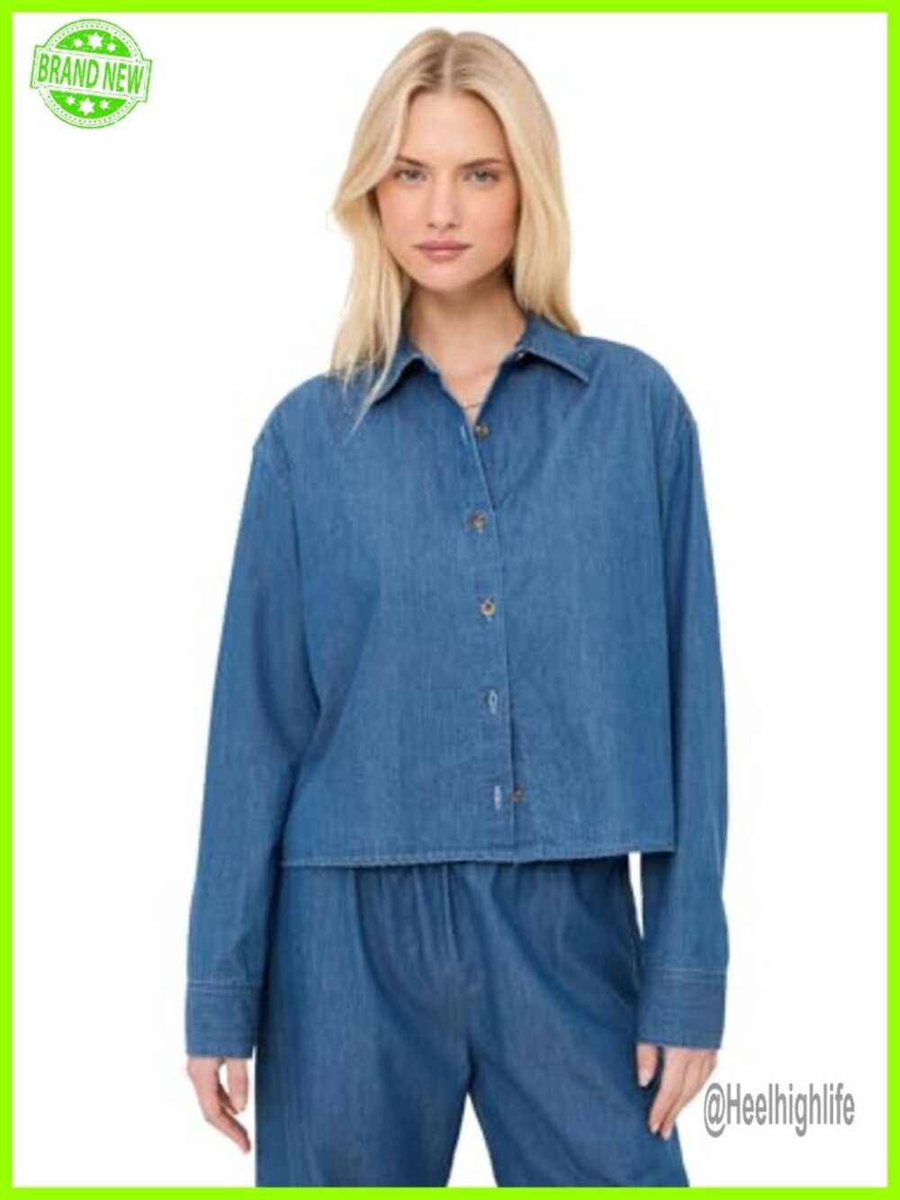 LE BOP x Mally K. Goldman Montana Button Down Chambray Blouse